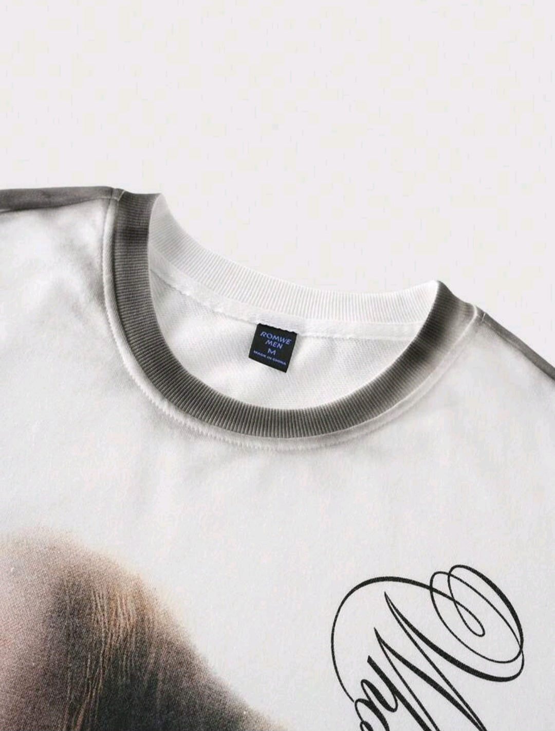 Street Life Men's Casual Short Sleeve Crew Neck T-Shirt with Abstract Letter and Figure Print