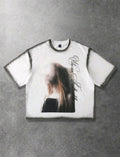 Street Life Men's Casual Short Sleeve Crew Neck T-Shirt with Abstract Letter and Figure Print